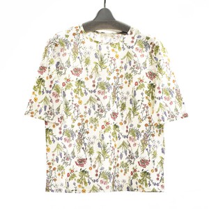 T-shirt/Tee Pullover Floral Pattern Printed Made in Japan