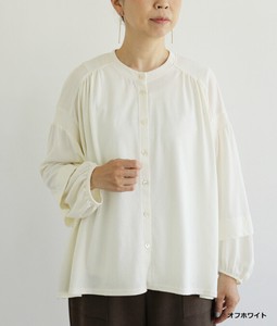 Button Shirt/Blouse Wool Blend Made in Japan