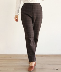Cropped Pant Check Brushed Lining Tapered Pants Made in Japan