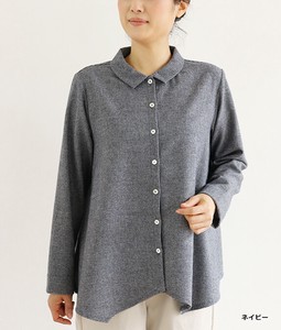 Button Shirt/Blouse Houndstooth Pattern Made in Japan