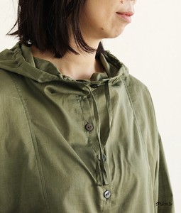 Button Shirt/Blouse Hooded Made in Japan