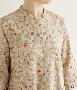 Tunic Tunic Floral Pattern Cotton Linen