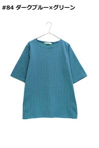 1日本製 　オリーブ柄シングルジャガードTシャツ　134401