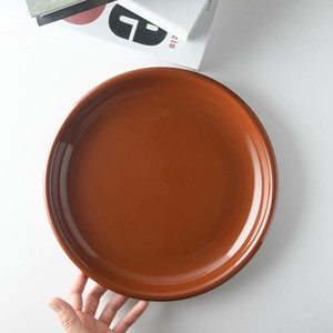 Mino ware Main Plate Brown Western Tableware 26cm Made in Japan