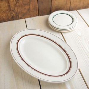 Mino ware Main Plate Brown Western Tableware 32.5cm Made in Japan