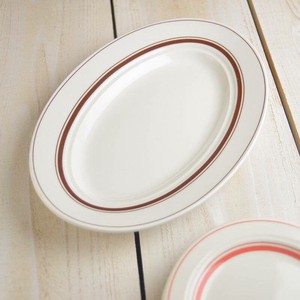 Mino ware Main Plate Brown Western Tableware 29cm Made in Japan