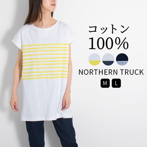 ノースオブジェクト NORTHERN TRUCK ボーダーTシャツ チュニック 綿100％ Tシャツ nt-ndt53302