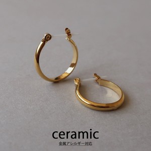 Pierced Earringss Jewelry Ceramic Simple Made in Japan