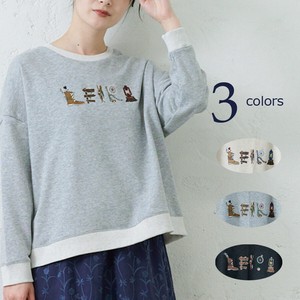Sweatshirt Pullover Brushed Colorful Sweatshirt Embroidered