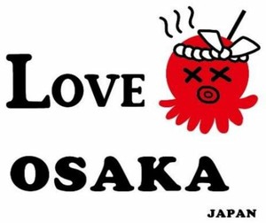 FJK 日本のTシャツ お土産 Tシャツ LOVE OSAKA 白 LLサイズ T-218-LL