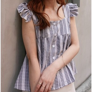 Camisole Tops Summer Casual Spring Checkered