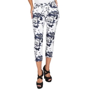 Cropped Pant Flower Print Cropped