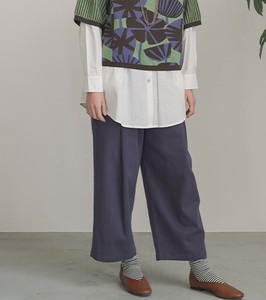 Cropped Pant Stretch Cotton Wide Pants Autumn/Winter 2023