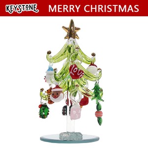■2023X'mas　先行予約■　13cmガラスツリー　グリーン