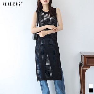 Casual Dress Knitted Vest Long Dress Layered