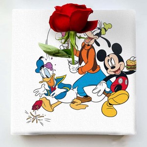 ミッキーマウスのIKEBANA 20×20×2.7cm 一輪挿し 花瓶 ディズニー ドナルドダック IKE-DSNY-2212-011