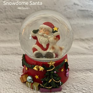 【予約販売】【2024年クリスマス】サンタ＆ドッグスノードーム Φ65mmサイズ