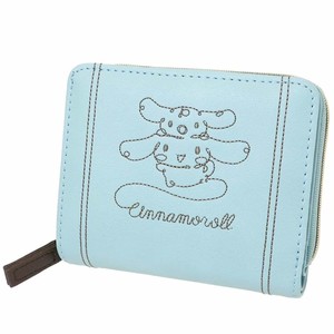 【お財布】シナモロール ラウンド札入れ 刺繍シリーズ