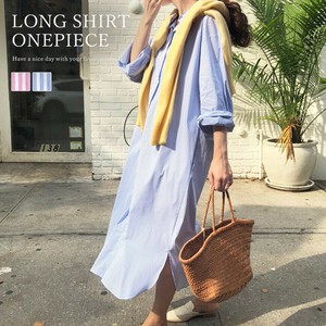 ロングシャツワンピース