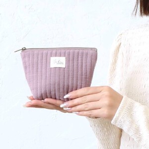 Pouch Pink Quilted Pastel
