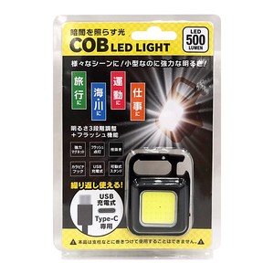 COB LED LIGHT 暗闇を照らす光 ライト 小型 USB 充電式 Type-C 訳アリ