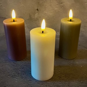 Candle Item Candle Gray Pink 12cm