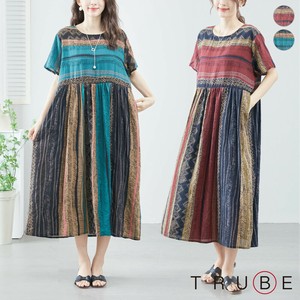 【2023新作】【M〜L】総柄ゆったりワンピース（C38-766）(1号店)EC