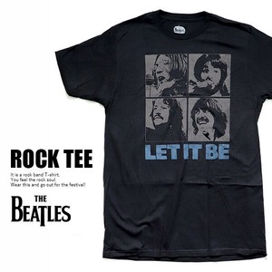 ザ・ビートルズ 【The Beatles】LET IT BE BLACK Tシャツ ロックT バンドT 半袖 トップス