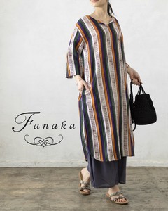 【Fanaka2023SS SALE】手描きストライププリントワンピース