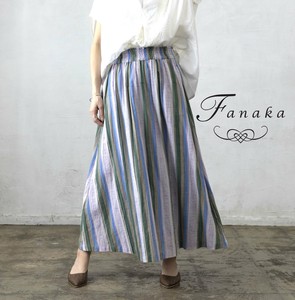【Fanaka2023SS SALE】手描きストライププリントスカート