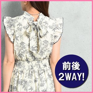 Casual Dress Color Palette Front/Rear 2-way One-piece Dress