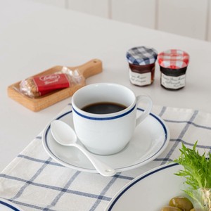 美浓烧 茶杯盘组/杯碟套装 靛蓝 西式餐具 日本制造