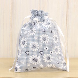 Tissue Case Flower Print Drawstring Bag