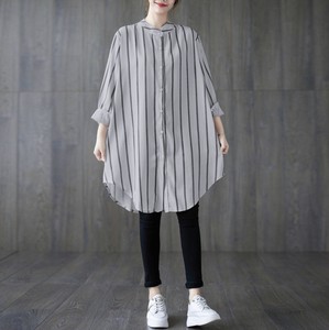 Button Shirt/Blouse Stripe Ladies' NEW