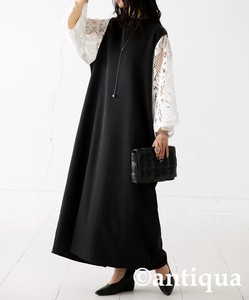 Antiqua Casual Dress Lace Sleeve Pullover Ladies