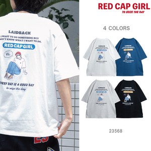 【23SS新作】RED CAP GIRL 20/-天竺 バックプリント 半袖T-shirt