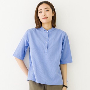 50%オフ【kermu】10256 シアストライプ切り替えシャツ