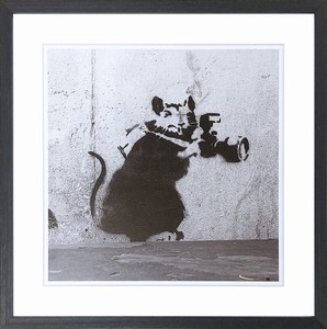 アートフレーム　バンクシー Banksy Papa-rat-zzi
