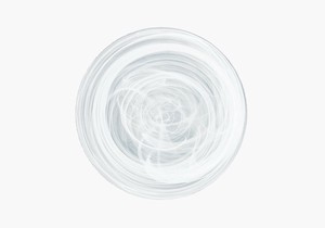 《トルコ製》水墨　21cmプレート　白【ガラス皿】【盛皿】【オードブル】【サラダ】