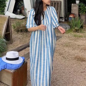 Casual Dress Stripe Long Dress