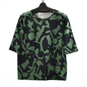 T-shirt/Tee Pullover Geometric Pattern Printed Made in Japan