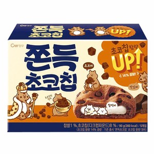 チョンウ 餅チョコチップ 90g (18x5P) 韓国お菓子 もちもちチョコチップ