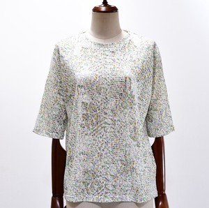T-shirt Small Floral Pattern Cut-and-sew