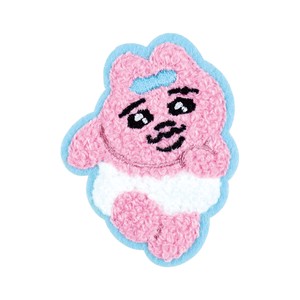 Pouch Sticker Fluffy Embroidered