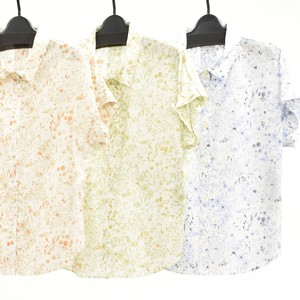 Button-Up Shirt/Blouse Floral Pattern Made in Japan