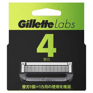 Gillette Labs 角質除去バー搭載 髭剃り カミソリ 男性 替刃 4個