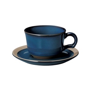 茶杯盘组/杯碟套装 蓝色 侧边 小鸟