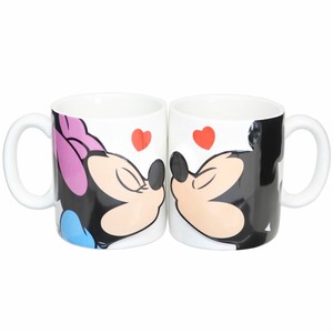 【ペア食器】ミッキーマウス＆ミニーマウス ペアマグカップ2個セット キス