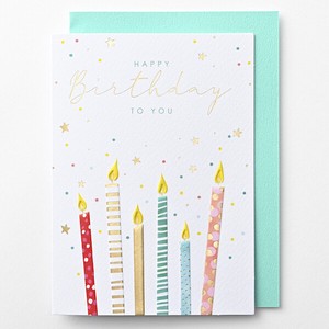 Greeting Card Candle Foil Stamping