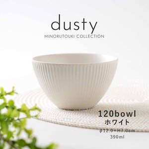 【dusty(ダスティ)】120ボウル ホワイト［日本製 美濃焼 食器 鉢 ］